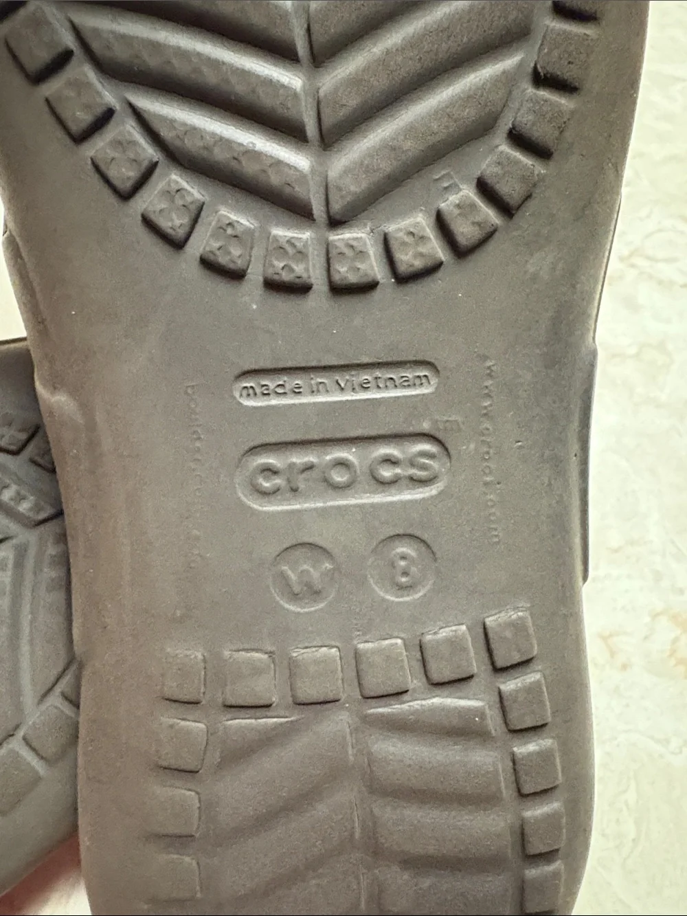 CROCS Men’s Dark Brown Comfort Flip-Flops